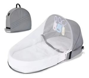 Cuna Portátil Con Juguetes Y Mosquitero Para Bebé Mochila