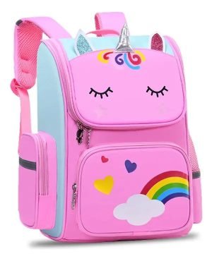 Mochila Escolar Diseño Unicornio Muy Liviana Y Comoda