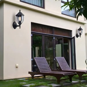 Farol Colonial De Pared En Aluminio Con Lampara Led 5w