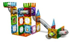 Bloques Magneticos Para Niños 76 Piezas + Bola Con Luces