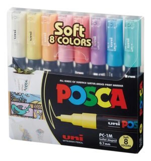 Marcadores Uni Posca Pc-1m 0.7 Set X8 Colores Pastel