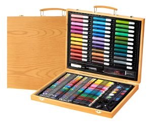 Set Artistico 150 Lapices Draypens Etc Maletin De Madera
