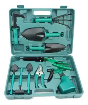 Kit De Jardinería De 10 Piezas Con Maletín
