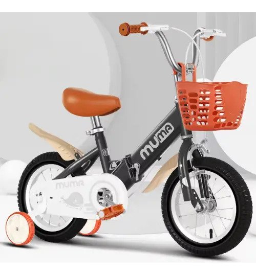 Bicicleta Para Niños Plegable Con Rueditas Canasto Rodado 16