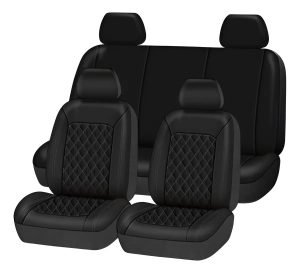 Funda Cubreasiento En Eco Cuero Para Auto Premium Negra