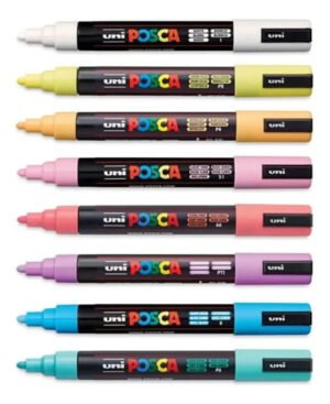 Marcador Uni Posca 2.5 Mm X8 Colores Pastel