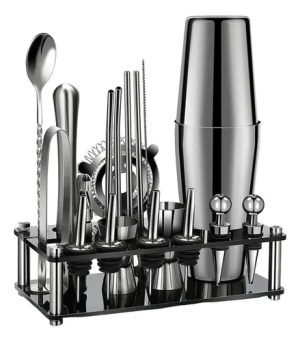 Set De Cocteleria De 20 Piezas Acero Inoxidable Para Tragos