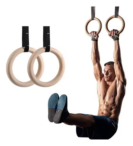 Anillas De Madera Olimpicas Para Calistenia O Crossfit X2