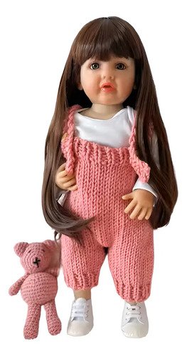 Muñeca Realista Juguete Bebe Con Ropa Chupete Y Mema + Osito