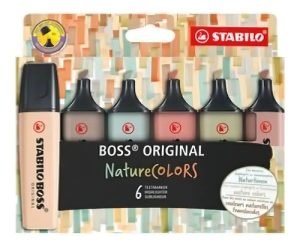 Resaltadores Stabilo Fluo Naturecolors Set X6 Colores Tierra Punta Biselada